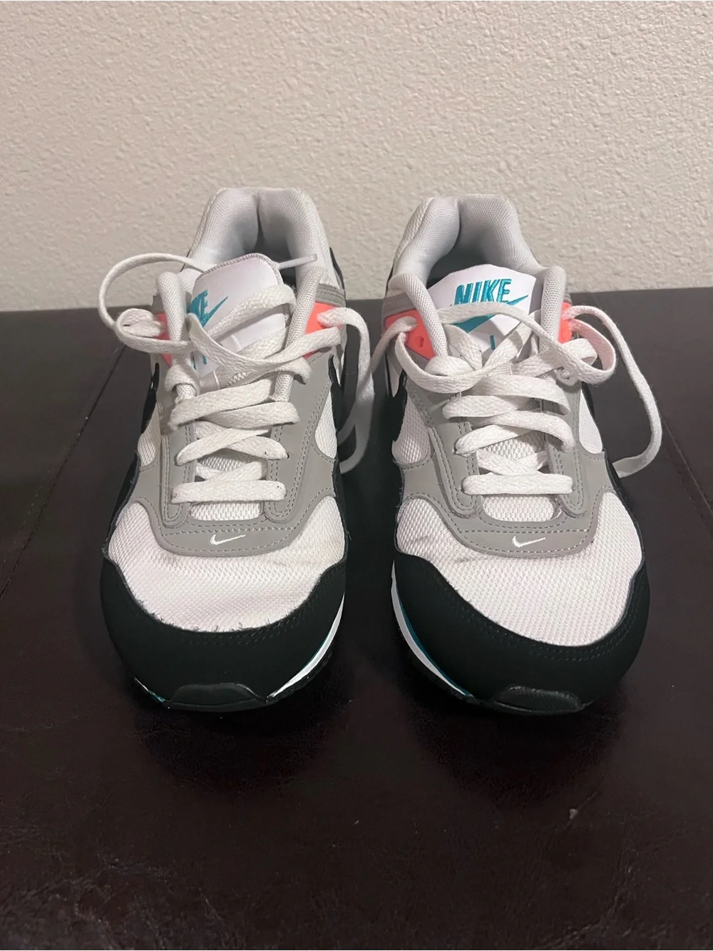 Nike Men's Air Max Correlate - White Black Gray with Teal and Coral Accents